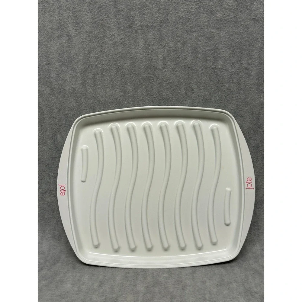 Joie Piggy Microwave Bacon Grill Tray Vented Splatter Lid‎ Pink White Plastic